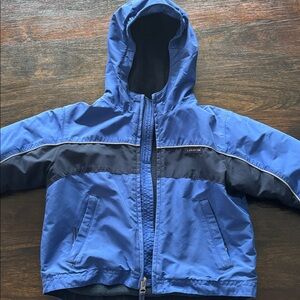 Lands' End Blue and Black Hooded Jacket